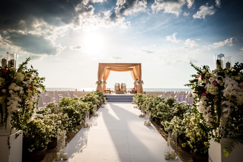 Desert sundowner at a luxury destination wedding
